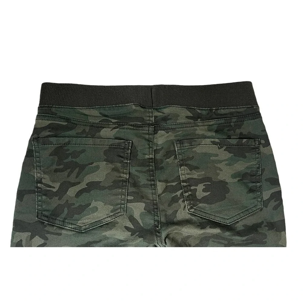 No Boundaries Juniors Green Camo Mid Rise Pull On Skinny Jeggings Pants Sz M 7-9